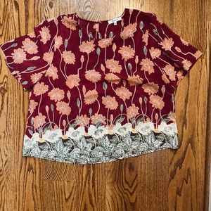 Madewell Floral Silk Tee